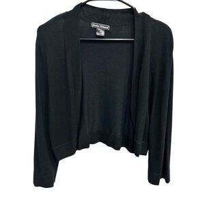 Jessica Howard Black Open Front Cardigan Womens Size 16